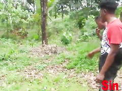 Two step Brothers Caught Fucking Two Local African Dark With Cunt Farming In Public,